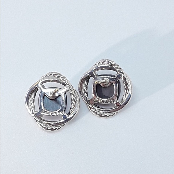 David Yurman black orchid infinity earrings - Picture 2 of 6